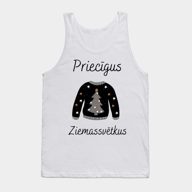 Priecīgus ziemassvētkus latvian merry christmas Tank Top by LukjanovArt